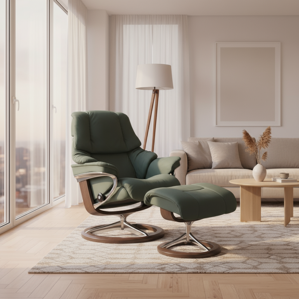 Sillón modelo RENO Signature Plus™ System BalanceAdapt™ en piel Paloma