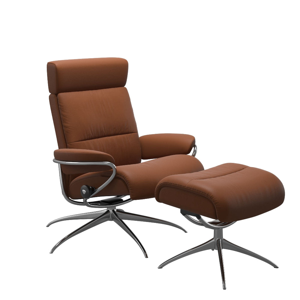 Sillón de Stressless® modelo TOKYO Pie Star base Plus™ System BalanceAdapt™ piel Batick