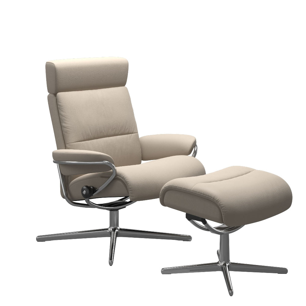 Sillón de Stressless® modelo TOKYO Pie Cross base Plus™ System BalanceAdapt™ piel Paloma