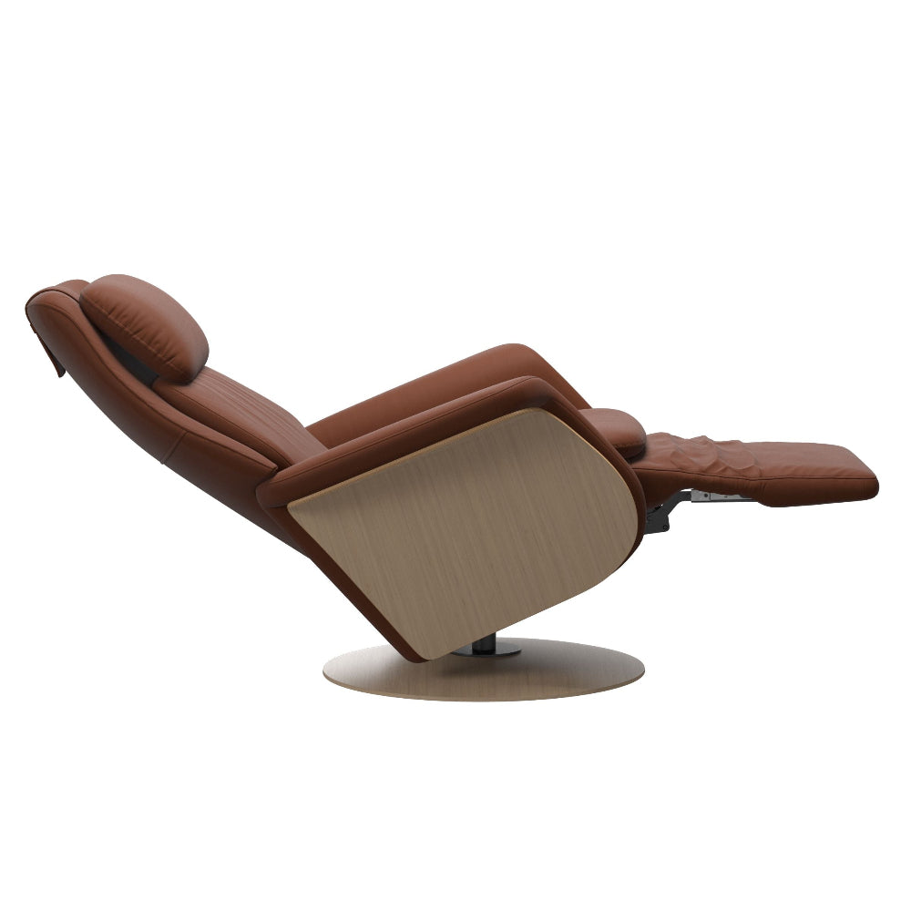 Sillón modelo SAM WOOD Pie Disc Plus™ System Power™ con calefacción piel Paloma