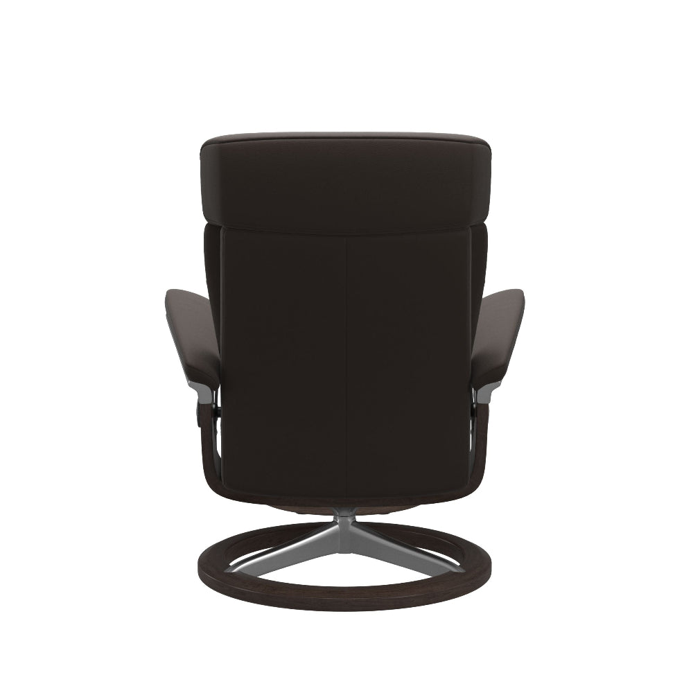 Sillon STRESSLESS modelo ERIK con pie Signature en piel Paloma