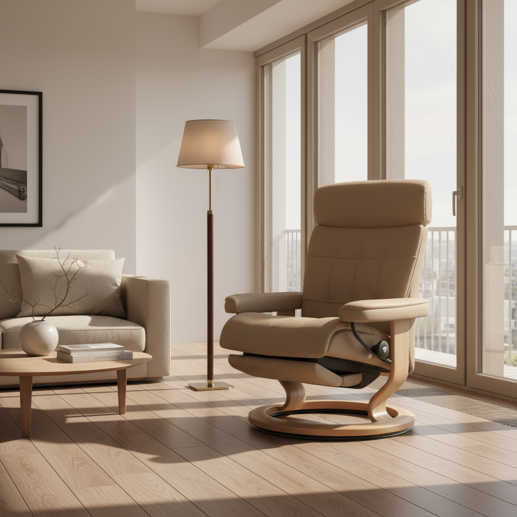 Sillon STRESSLESS modelo ERIK Classic Power Plus™ System Power™ en piel Paloma
