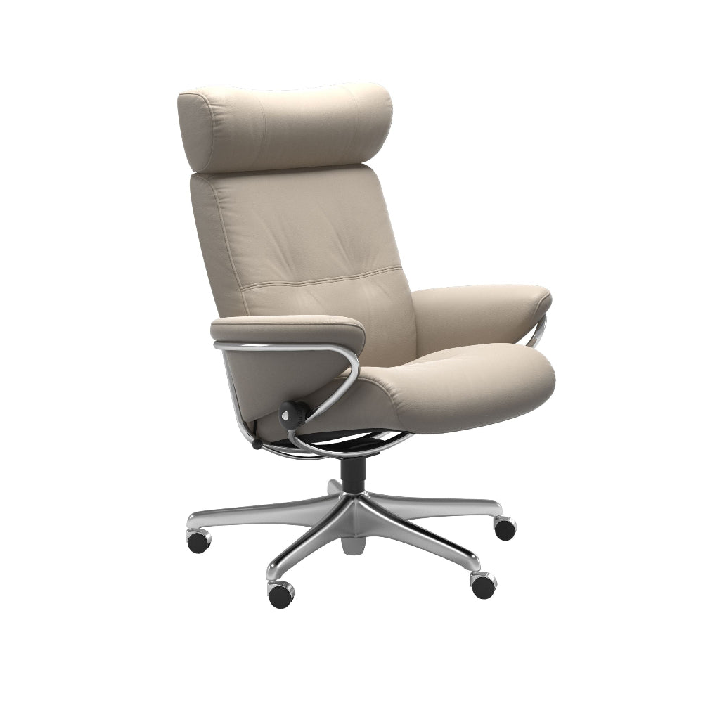 Sillón giratorio Stressless® modelo BERLIN Home Office con reposacabezas ajustable