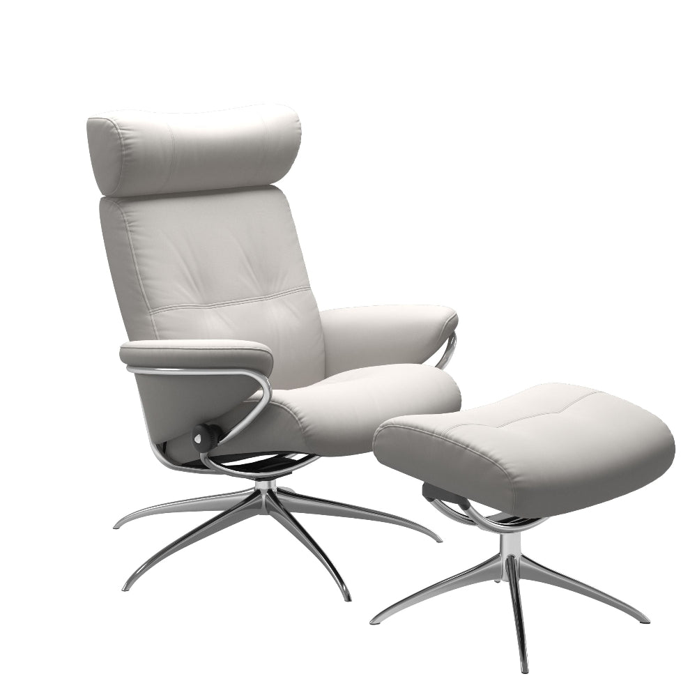 Sillón de Stressless® modelo BERLIN Pie Star base Plus™ System BalanceAdapt™ piel Batick