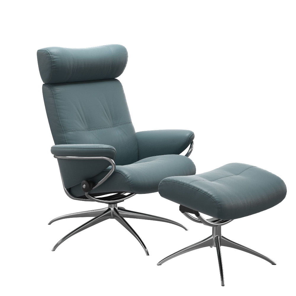 Sillón de Stressless® modelo BERLIN Pie Star base Plus™ System BalanceAdapt™ piel Paloma