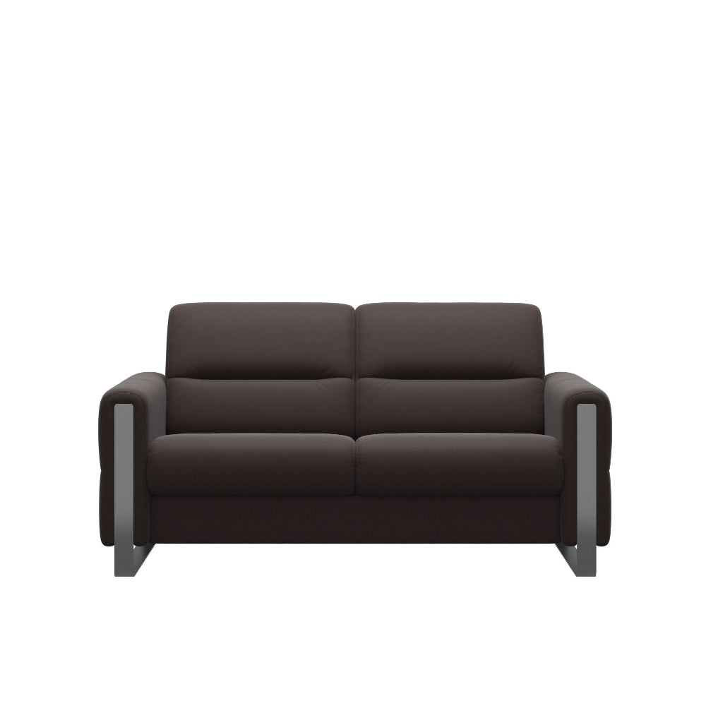 Sofá 2 plazas modelo FIONA Stressless® Comfort Zones™ Brazo METAL piel Paloma