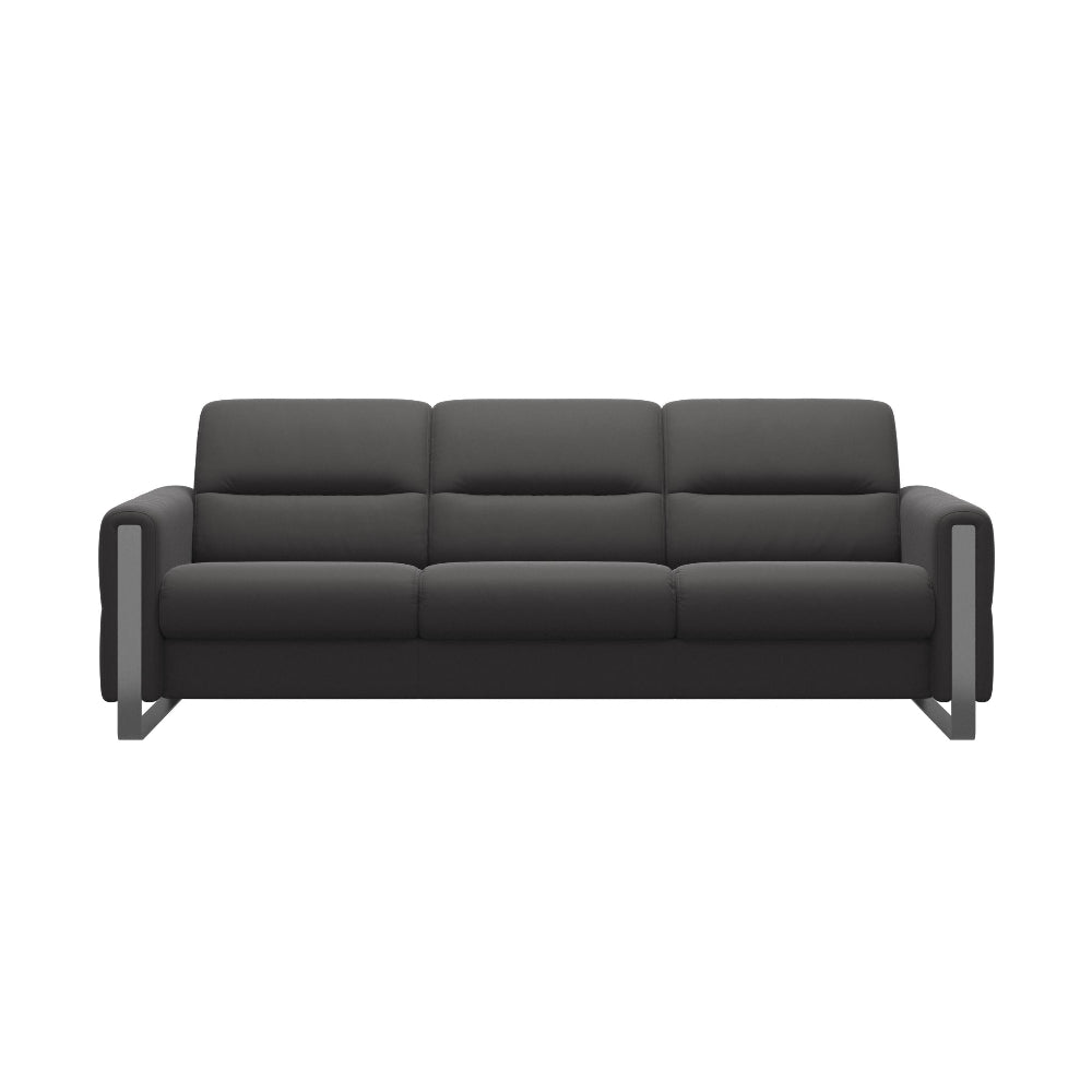 Sofá 3 plazas modelo FIONA Stressless® Comfort Zones™ Brazo METAL piel Paloma