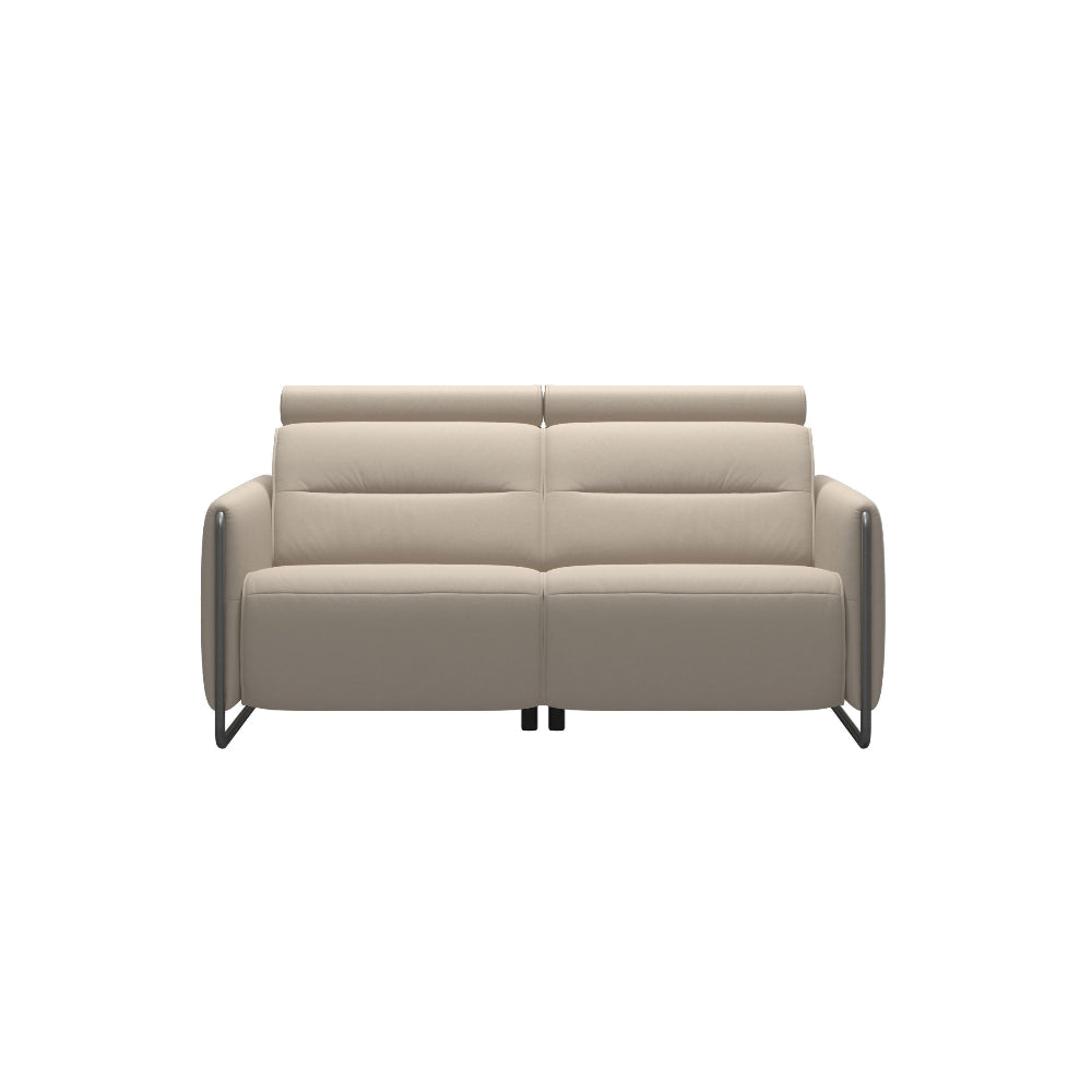 Sofá 2 plazas modelo EMILY Stressless® Power™ Brazo Metal piel Paloma