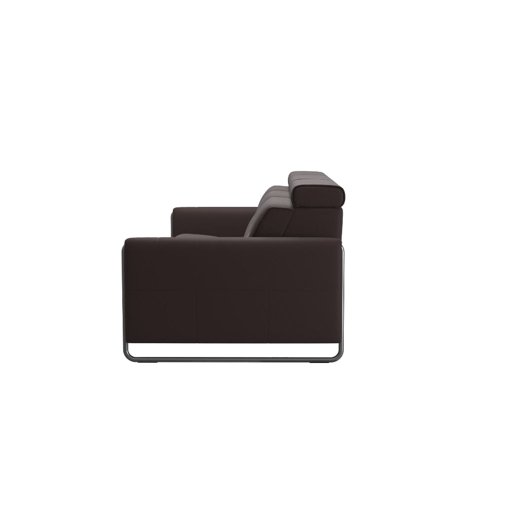 Sofá 3 plazas modelo EMILY Stressless® Power™ Brazo Metal piel Paloma