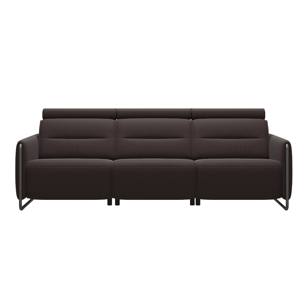Sofá 3 plazas modelo EMILY Stressless® Power™ Brazo Metal piel Paloma