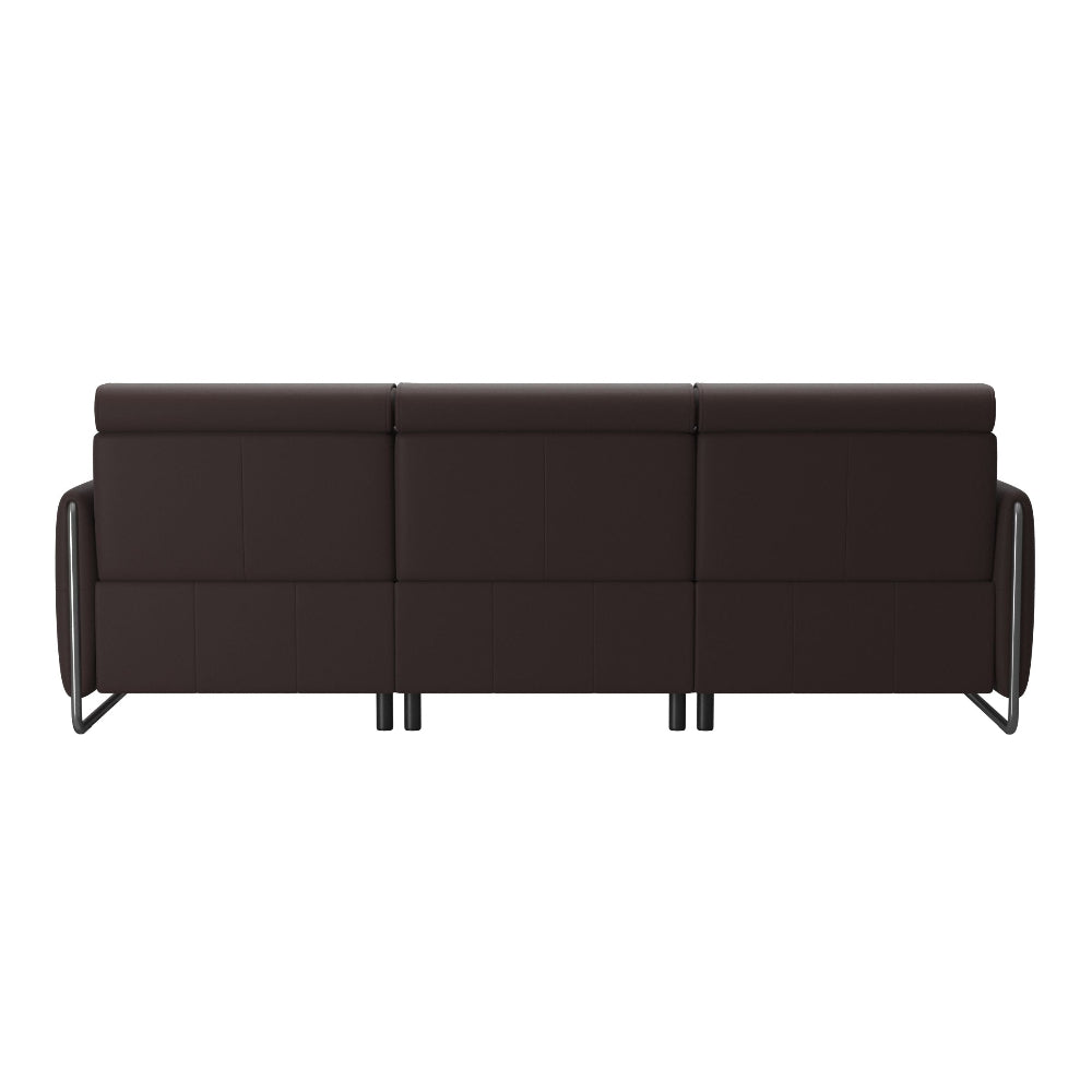 Sofá chaiselongue (M) con Long Seat modelo EMILY Stressless® Power™ Brazo Metal piel Paloma