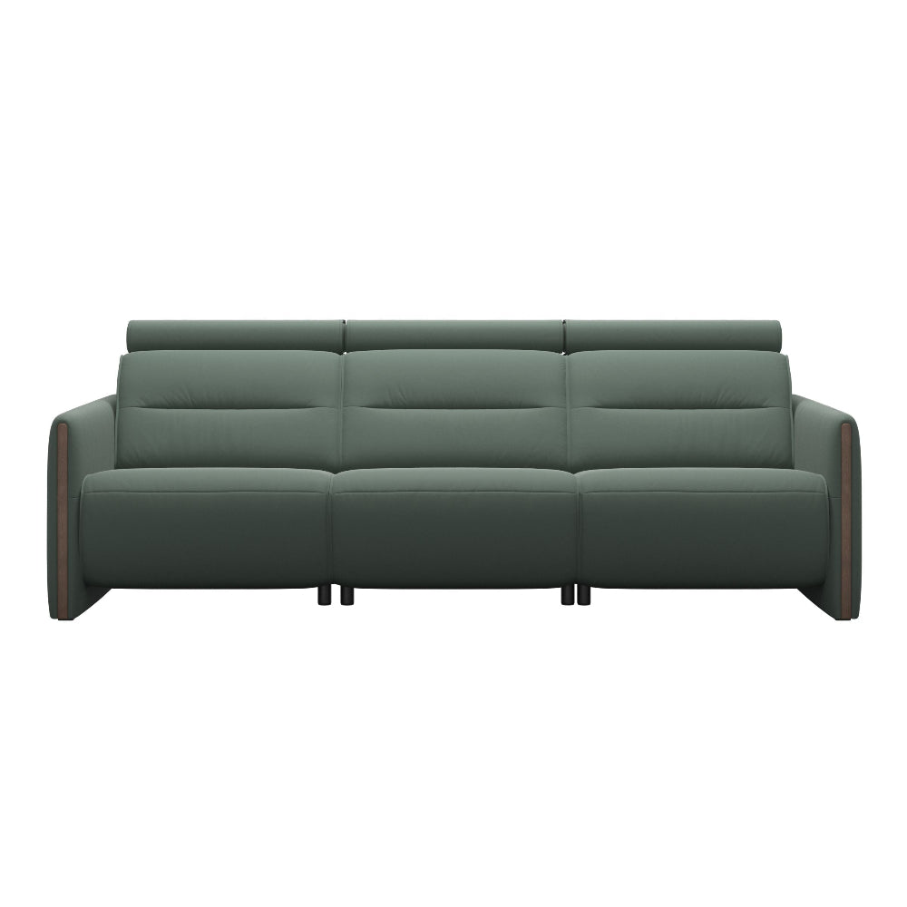 Sofá 3 plazas modelo EMILY Stressless® Power™ Brazo Madera piel Paloma