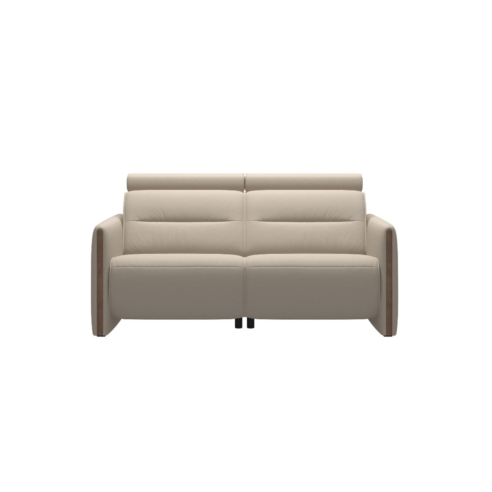 Sofá 2 plazas modelo EMILY Stressless® Power™ Brazo Madera piel Paloma
