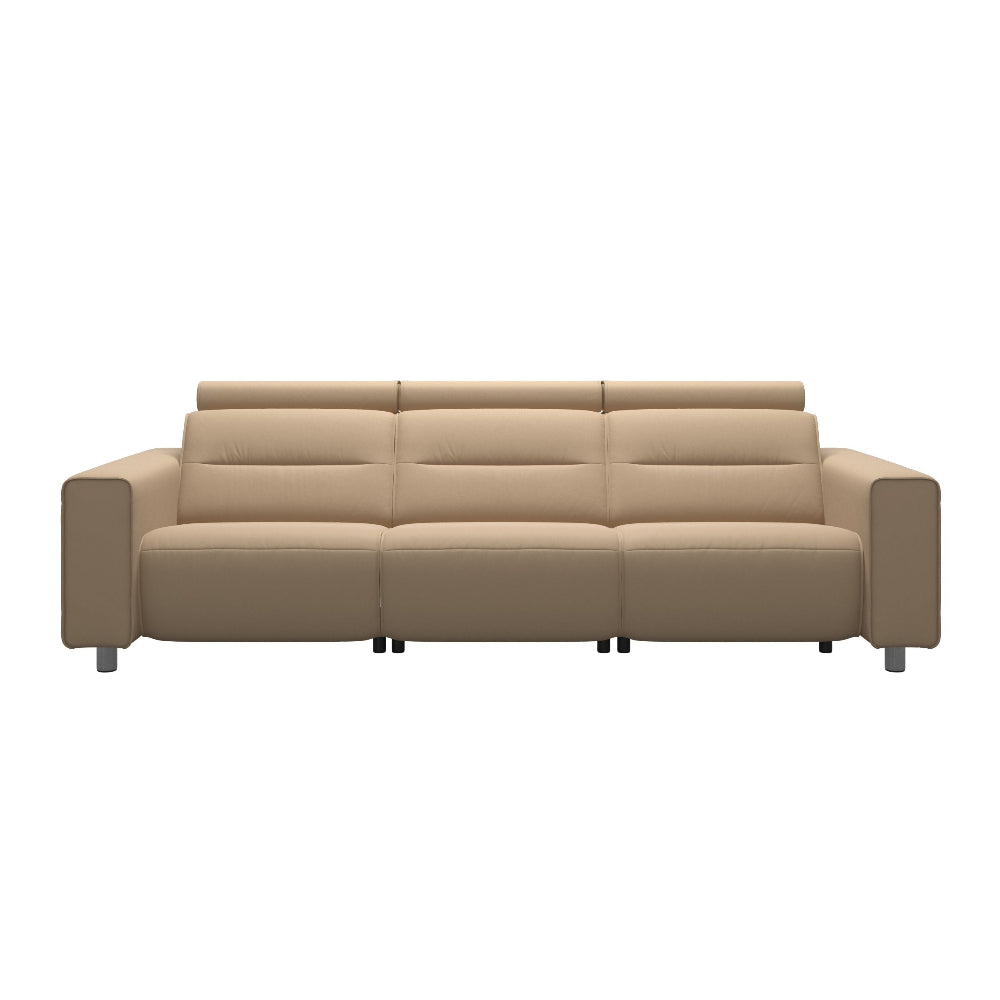 Sofá 3 Plazas modelo EMILY Stressless® Power™ Brazo Ancho piel Paloma