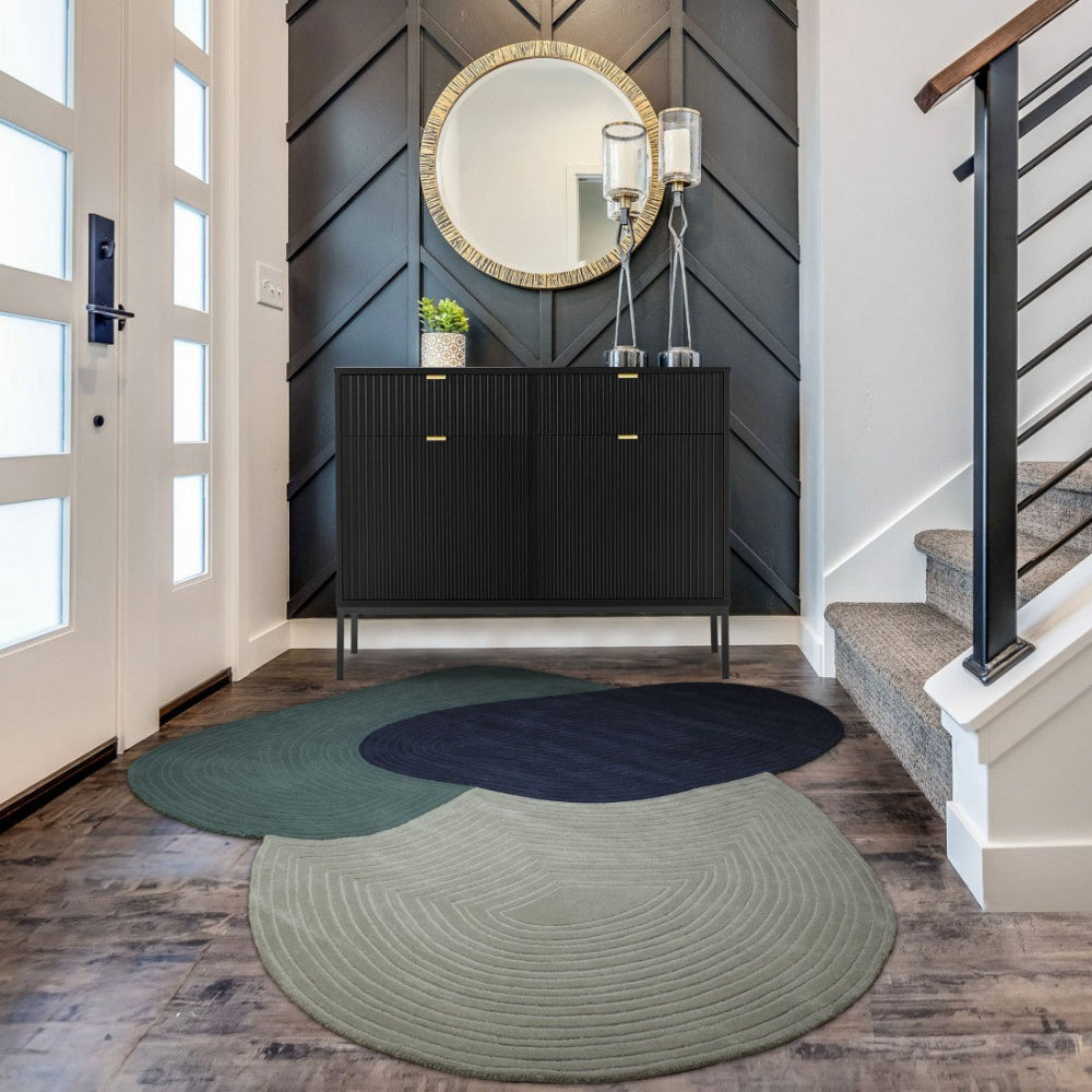Alfombra Geométrica Pebble Tonos Azules