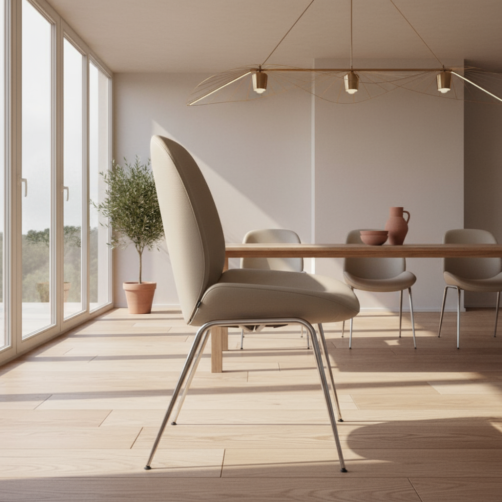 Silla de comedor Stressless® modelo BAY D300 sin brazos Pie de Acero