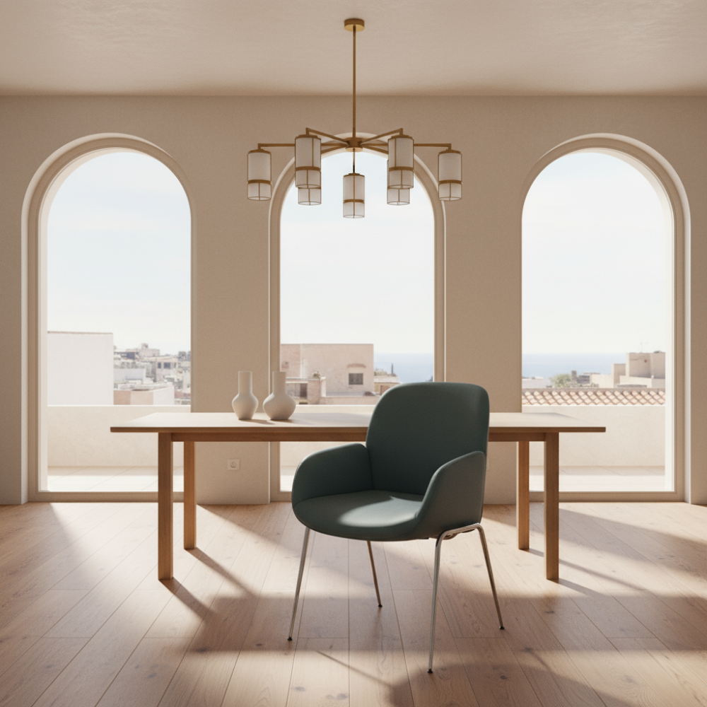 Silla de comedor Stressless® modelo BAY D300 con brazos Pie de Acero