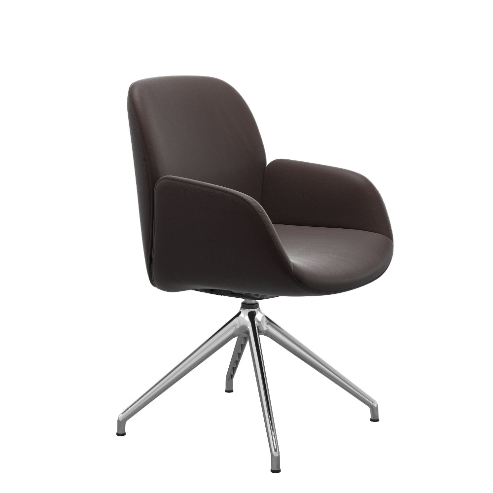 Silla giratoria de comedor Stressless® modelo BAY D350 con brazos Pie de Acero
