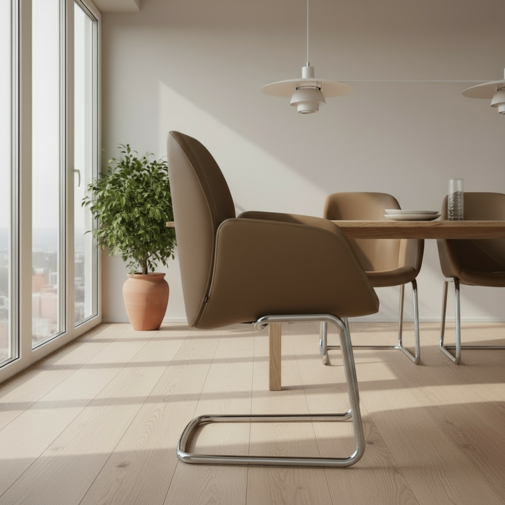 Silla de comedor Stressless® modelo BAY D400 con brazos Pie de Acero