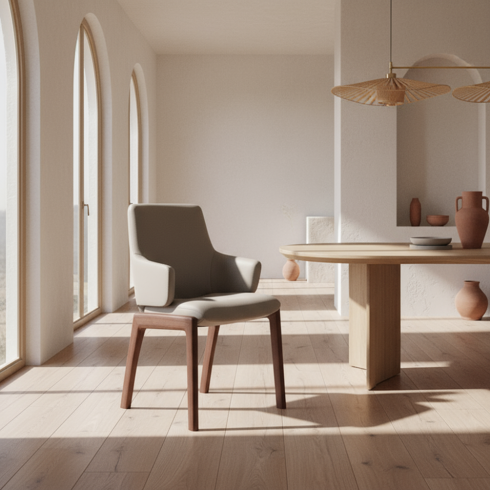 Silla de comedor Stressless® modelo LAUREL D100 con brazos Pie de Madera