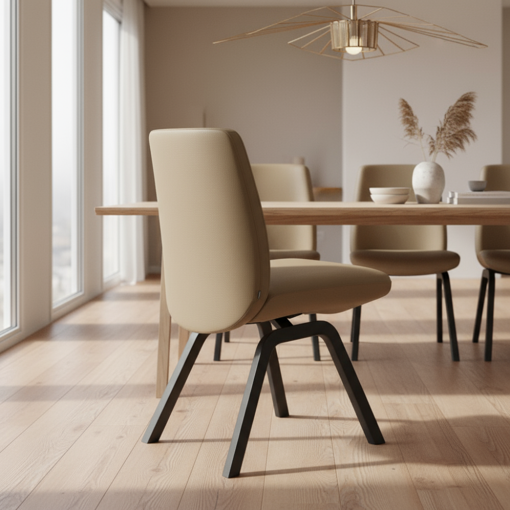 Silla de comedor Stressless® modelo VANILLA D200 sin brazos Pie de Madera