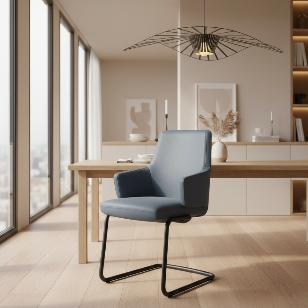 Silla de comedor Stressless® modelo VANILLA D400 con brazos Pie de Acero
