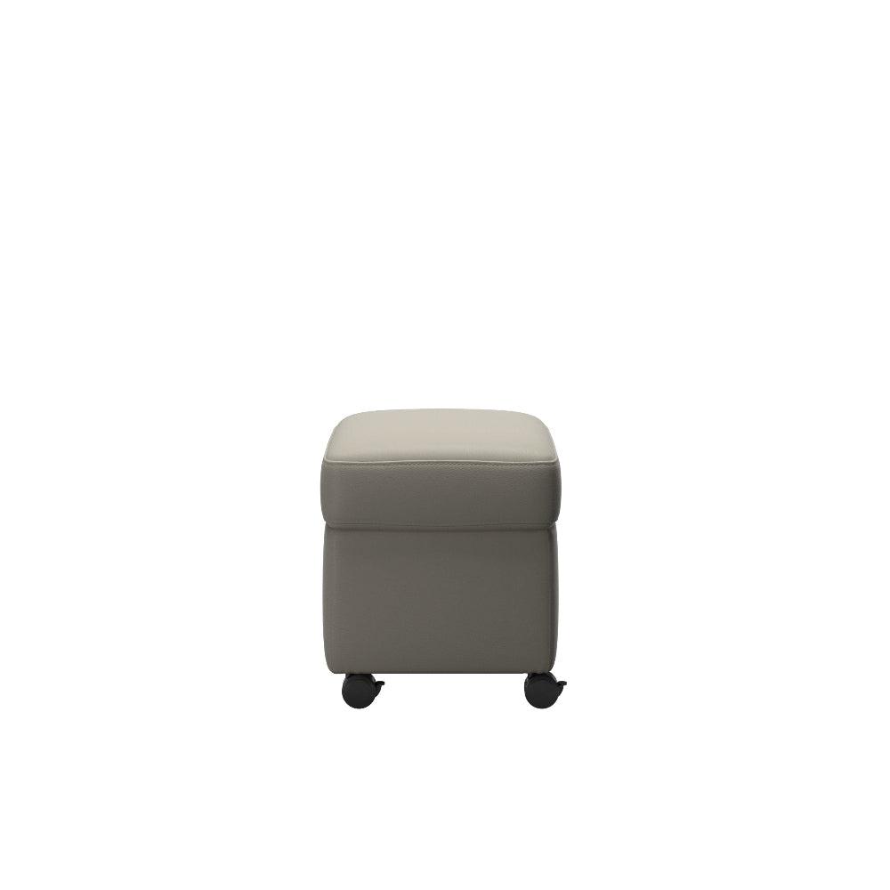 Pouf modelo Ottoman MODERN de Stressless® con ruedas Tapizado piel Paloma