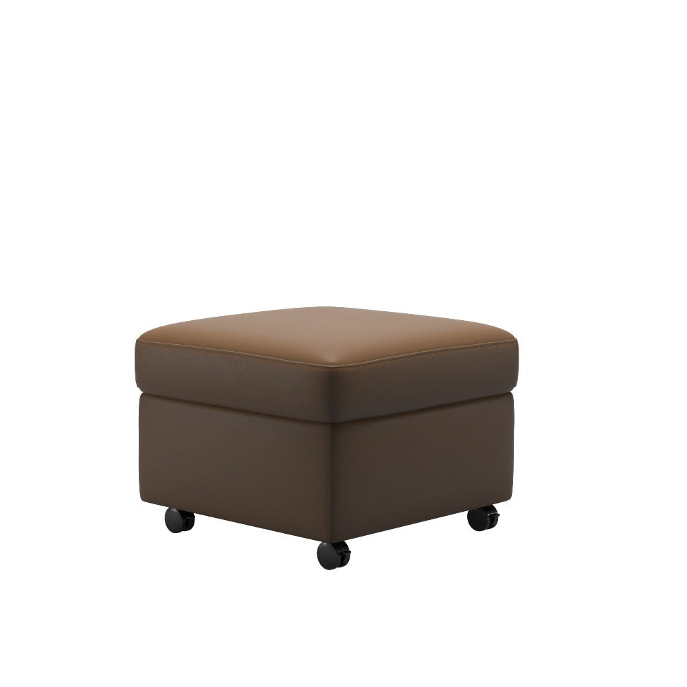 Pouf modelo Ottoman MODERN de Stressless® con ruedas Tapizado piel Paloma