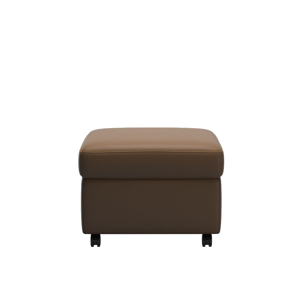 Pouf modelo Ottoman MODERN de Stressless® con ruedas Tapizado piel Paloma