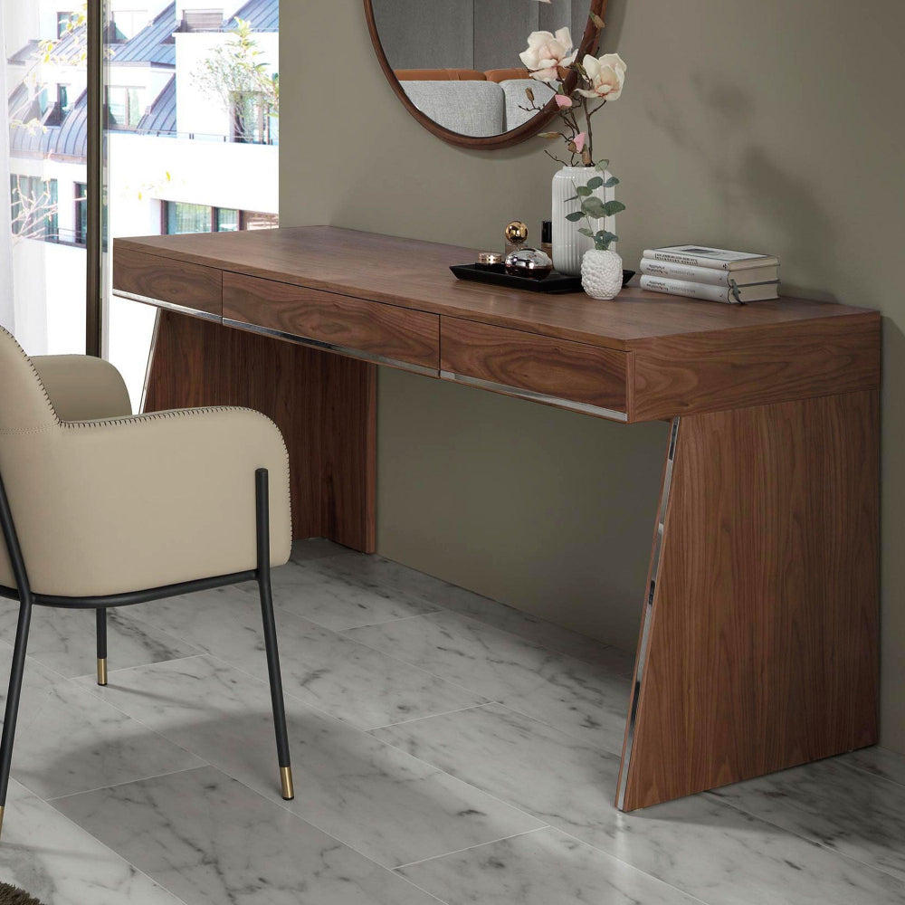 Escritorio oficina de madera Nogal