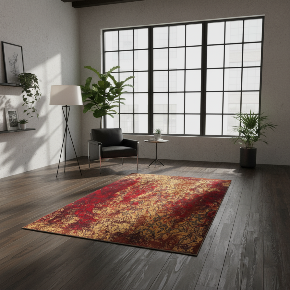Alfombra de viscosa acabado vintage Ruby