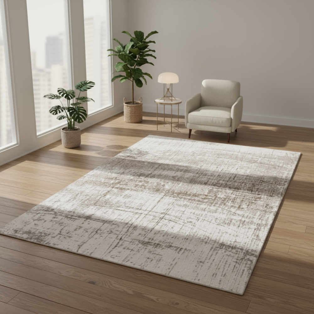 Alfombra moderna Cloud Chenille nube Beige