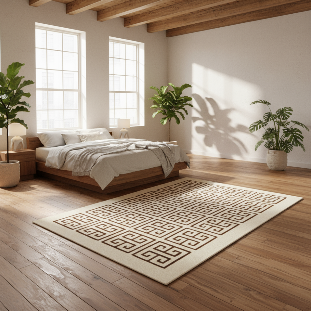 Alfombra moderna Atenas dibujo Marrón