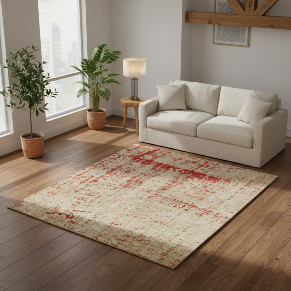 Alfombra moderna Antik Cloud Rojo