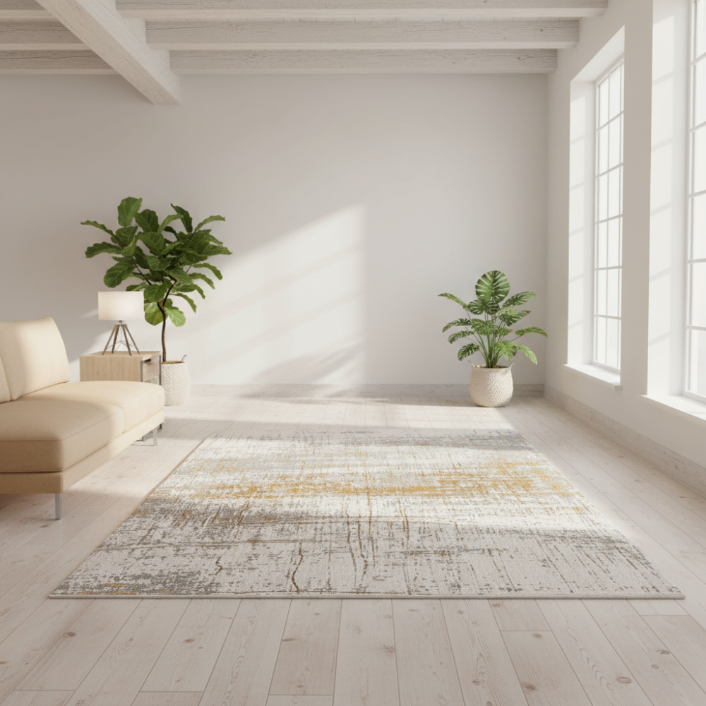 Alfombra moderna Cloud Chenille nube Amarilla