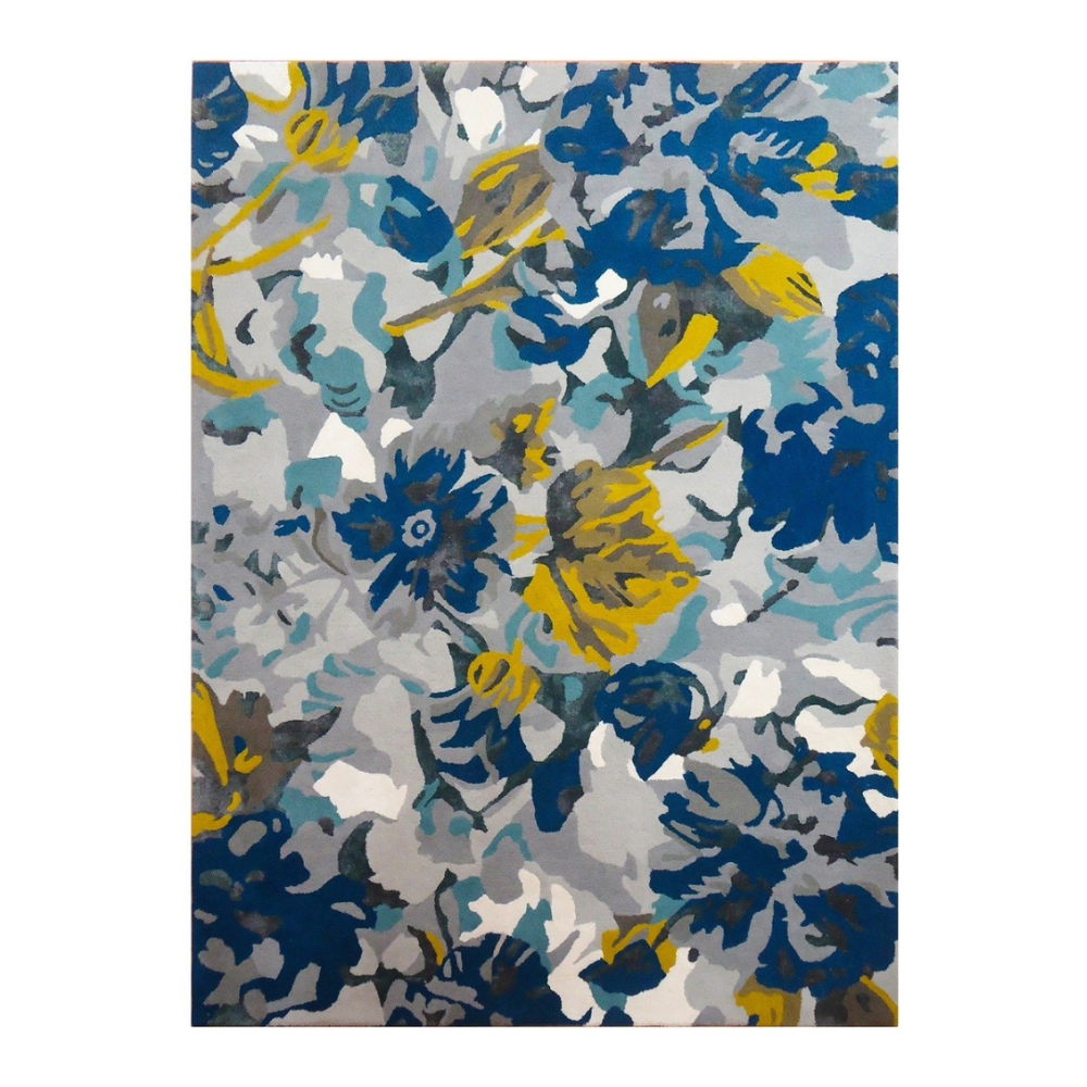 Alfombra Bloom azul