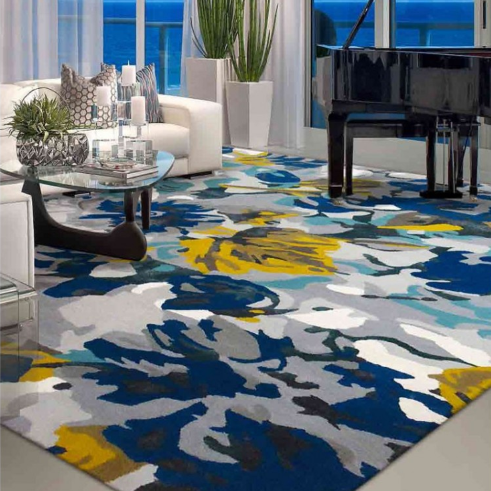 Alfombra Bloom azul 2