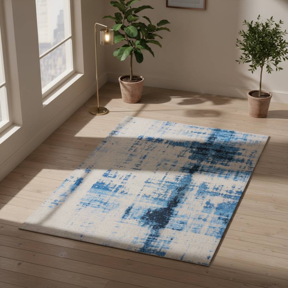Alfombra de diseño Minimal Blue