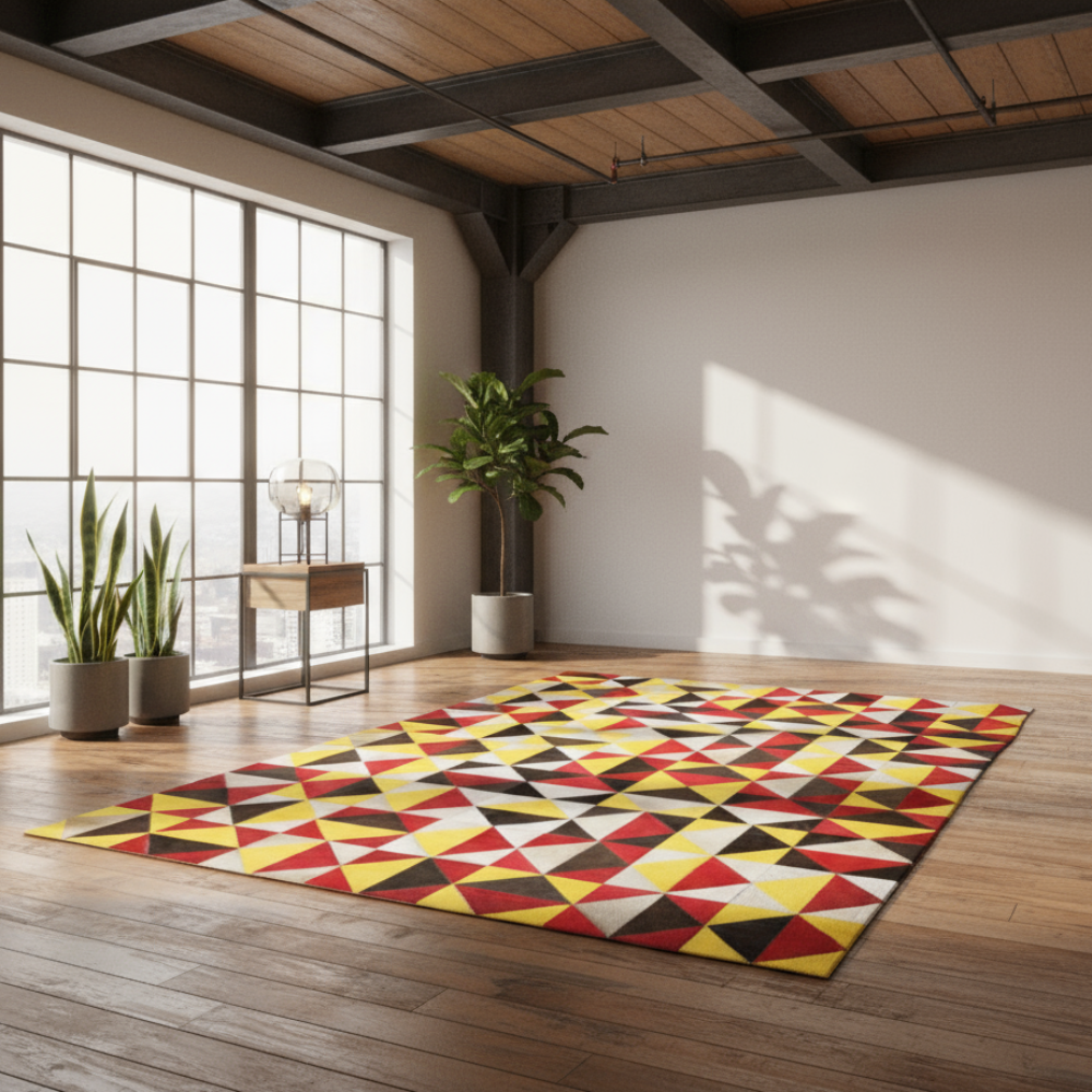 Alfombra de diseño en piel Merengue Rainbow