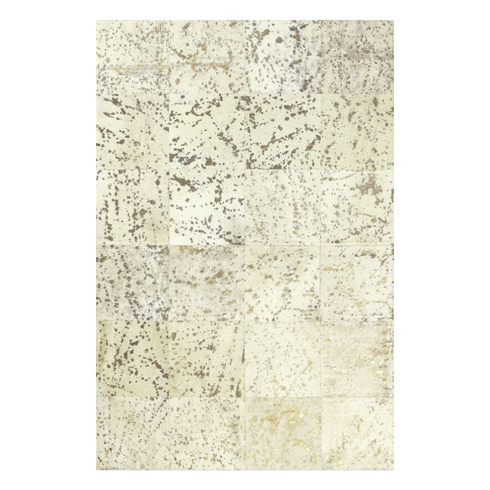 Alfombra de diseño en piel Leather Patchwork dibujo K