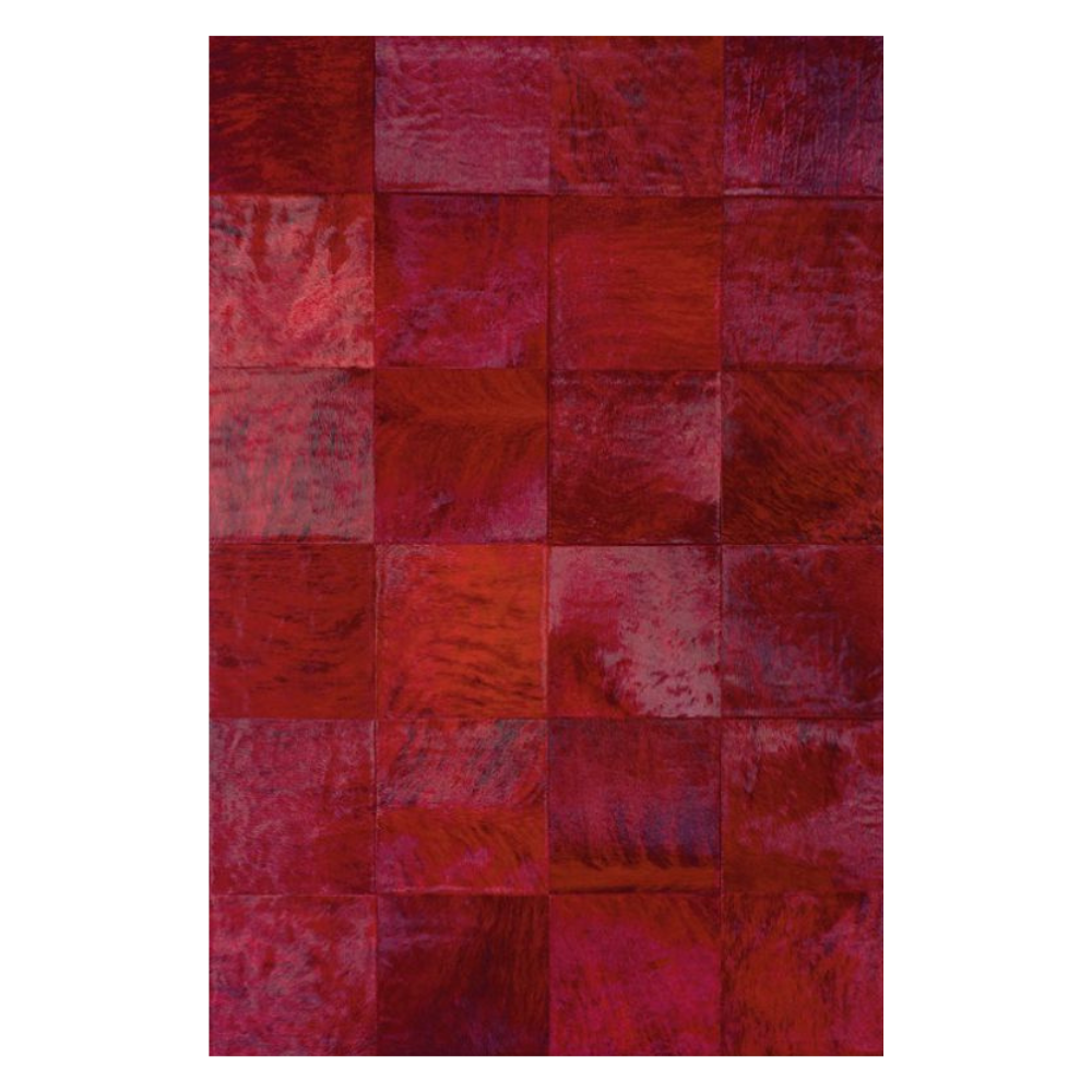 Alfombra de diseño en piel Leather Patchwork dibujo C