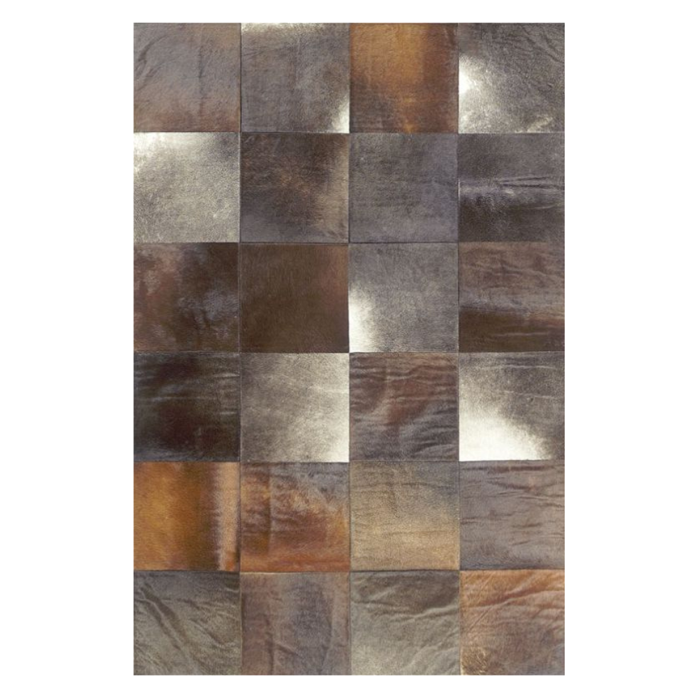 Alfombra de diseño en piel Leather Patchwork dibujo I