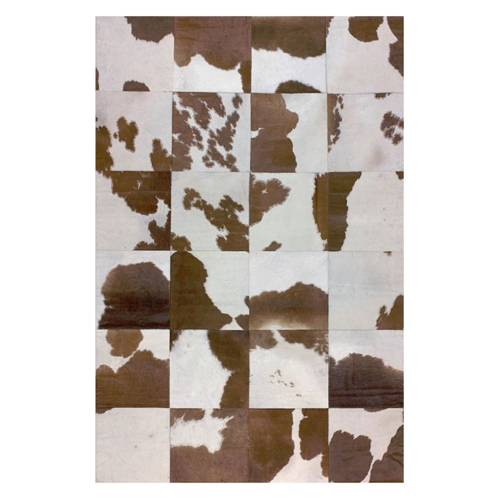 Alfombra de diseño en piel Leather Patchwork dibujo G