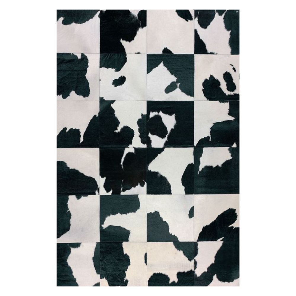 Alfombra de diseño en piel Leather Patchwork dibujo F