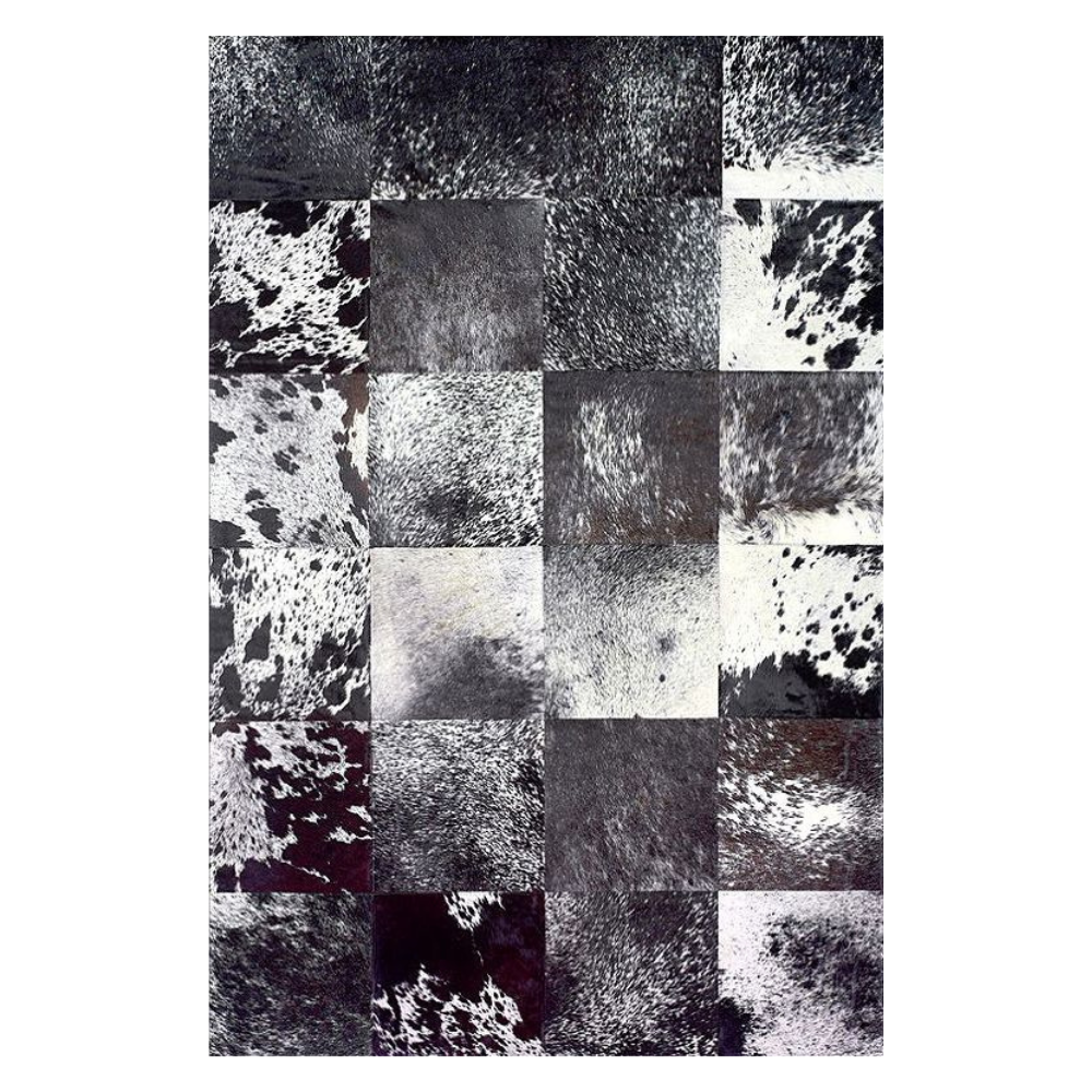 Alfombra de diseño en piel Leather Patchwork dibujo A