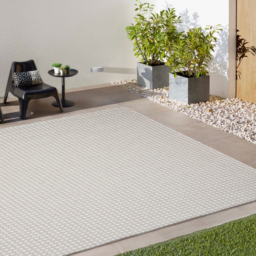 Alfombra Interior o Exterior Tatami Crema