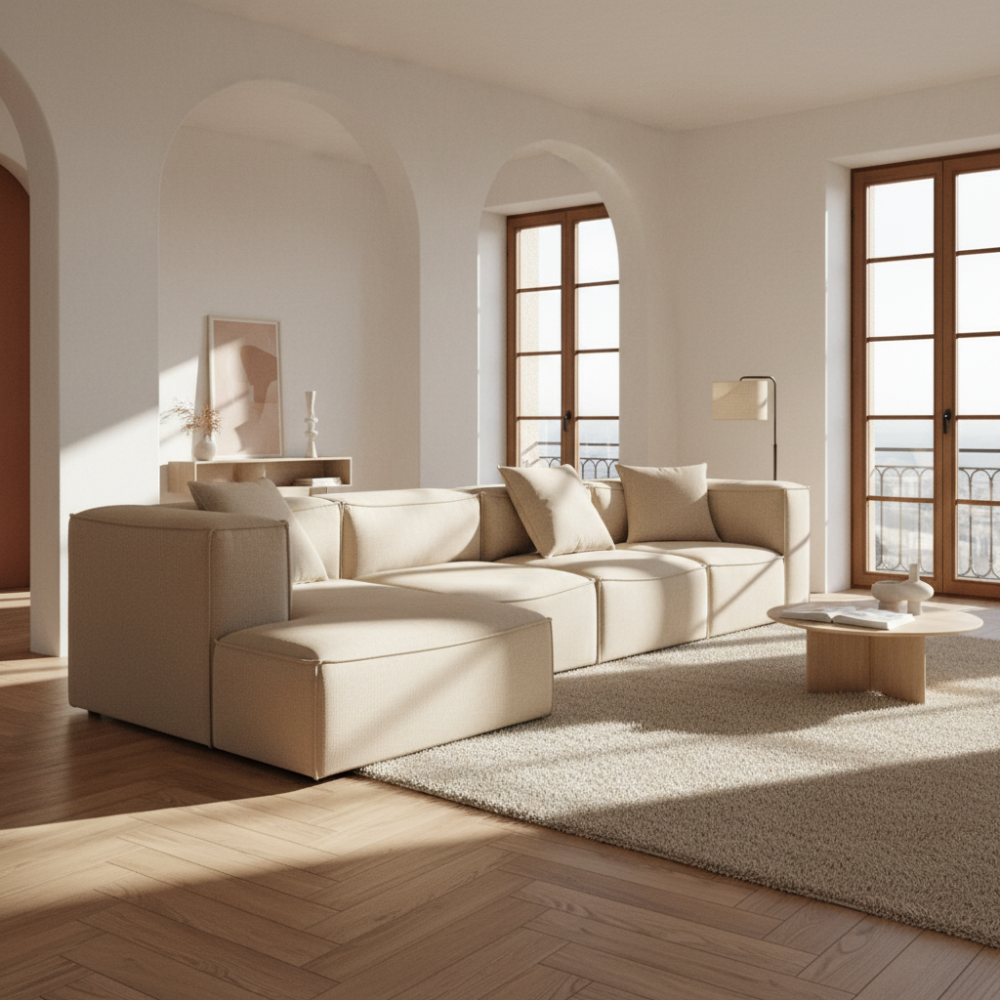 Chaiselongue de diseño modular convertible modelo BABAR