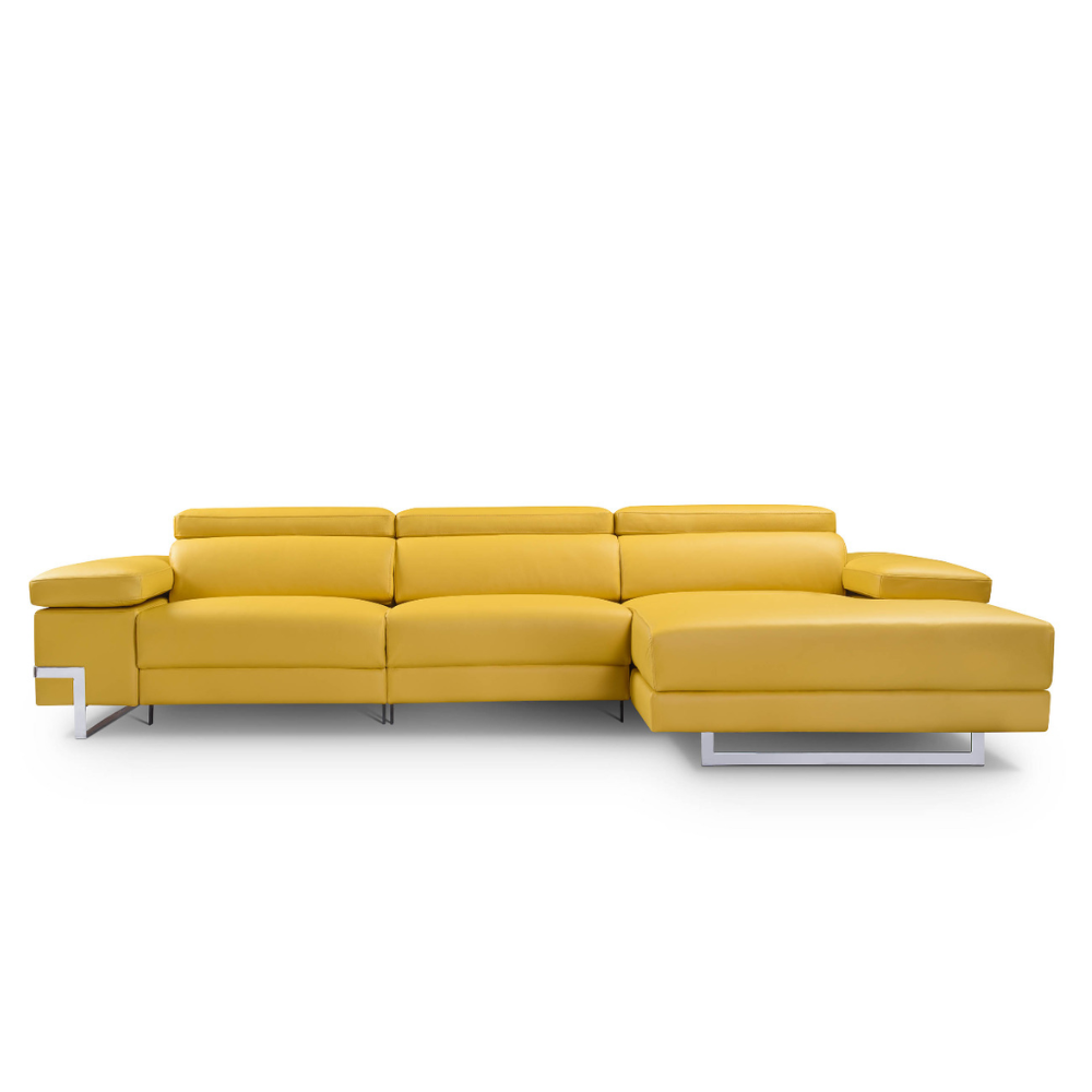 Chaiselongue de diseño modelo ACAPULCO con 2 asientos relax motorizados en piel