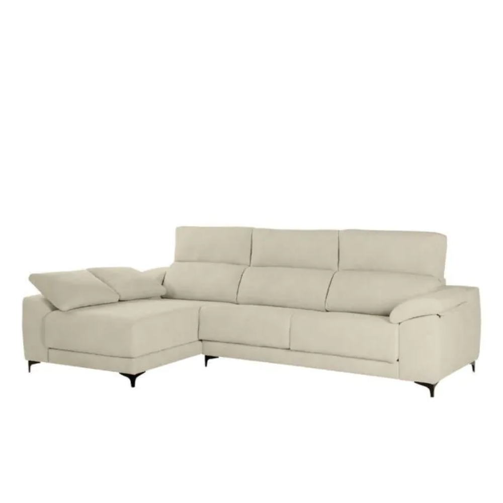 Chaiselongue modelo VELLS en tela Aquaclean con asientos deslizantes