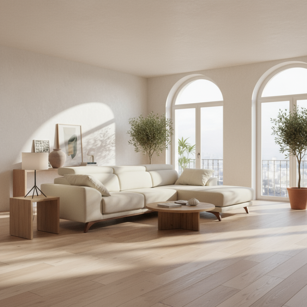 Chaisselogue de diseño modelo MADEIRA en tela